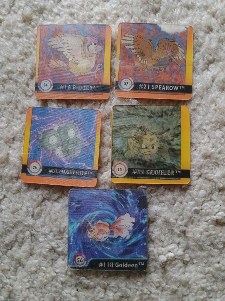 Vintage pokemon action Flipz kaarten gotta catch 'em all, Ophalen of Verzenden, Gebruikt, Meerdere kaarten, Foil