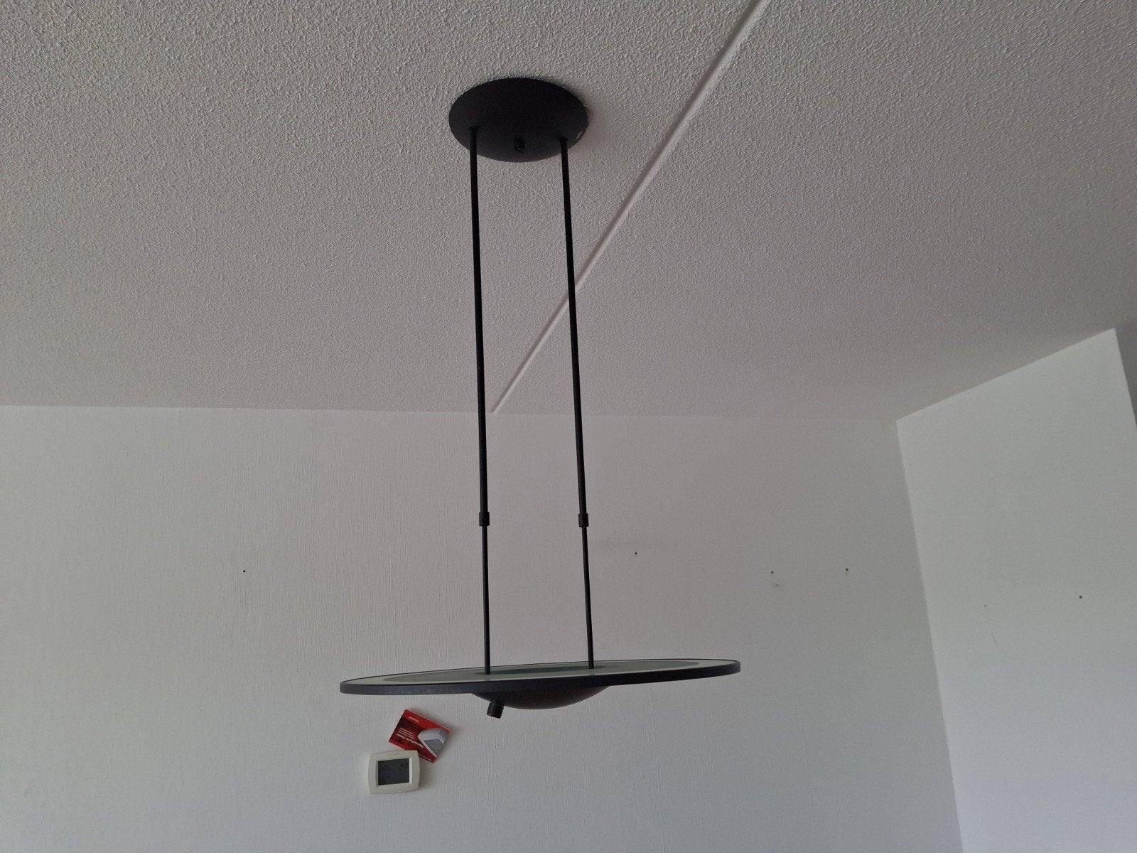 Estiluz vintage design hanglamp + wandlamp, Ophalen, Gebruikt, Glas