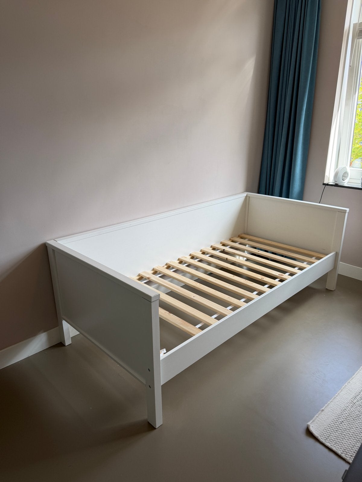 IKEA Hemnes Bedbank - Wit, inclusief lattenbodem, Huis en Inrichting, Ophalen, 90 cm, Eenpersoons, Wit
