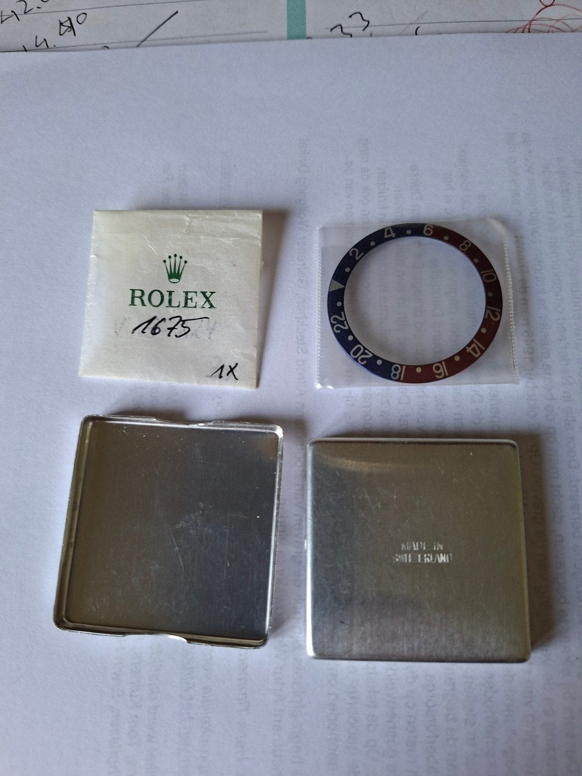 Rolex GMT-Master 1675 Bezel Inlay Pepsi, Overige merken, Zakhorloge, Staal, 1960 of later