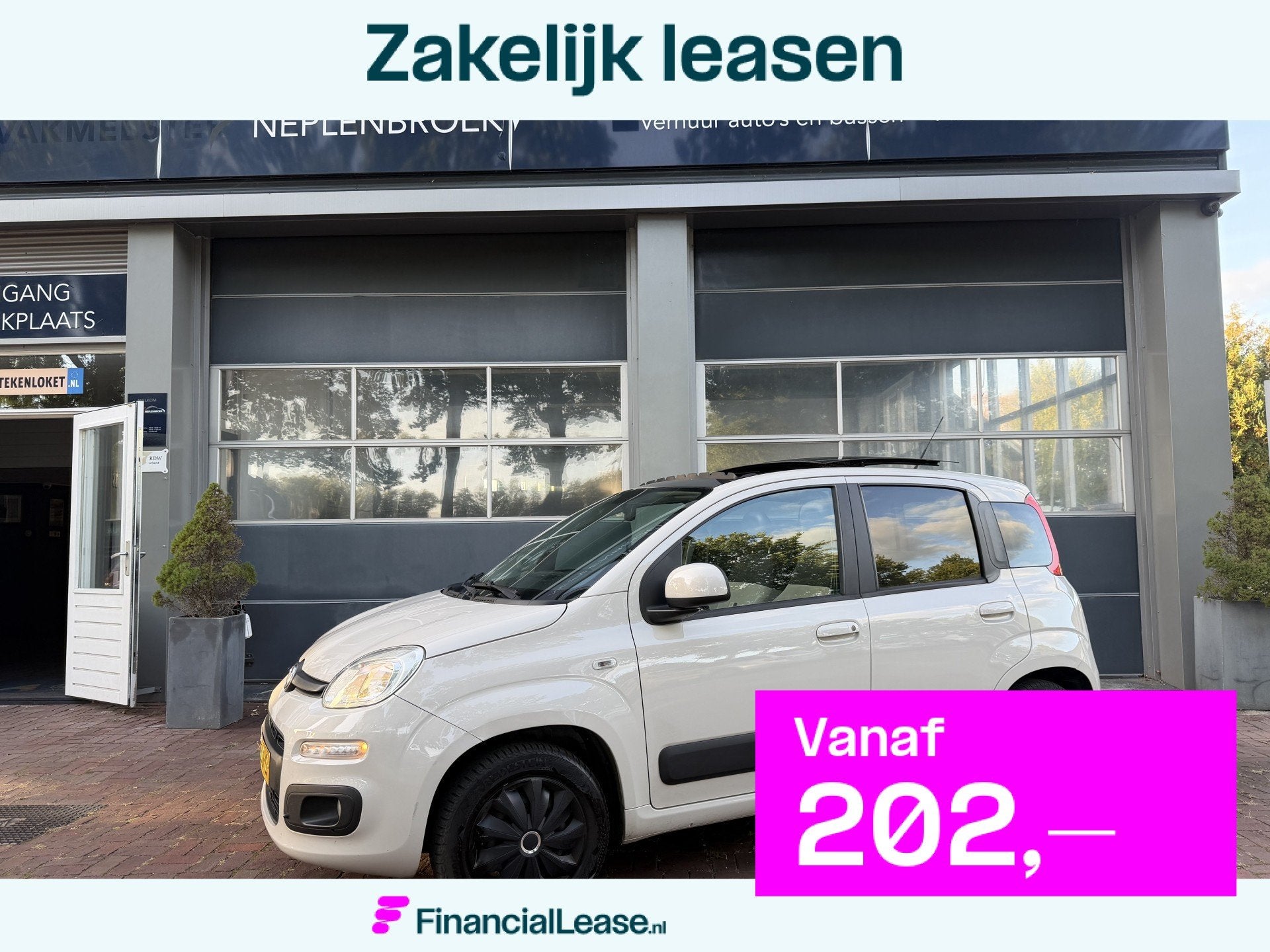 Fiat Panda 0.9 TwinAir Lounge Schuifdak Automaat Bj 2016 Km, Dealer onderhouden, Stof, Panda, Bruin