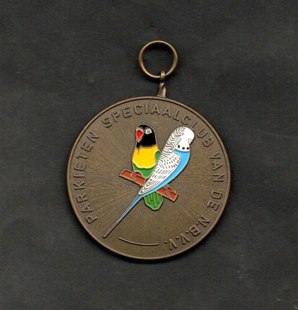 Medaille Parkieten Speciaalclub NBVV., Verzamelen, Ophalen of Verzenden, Zo goed als nieuw