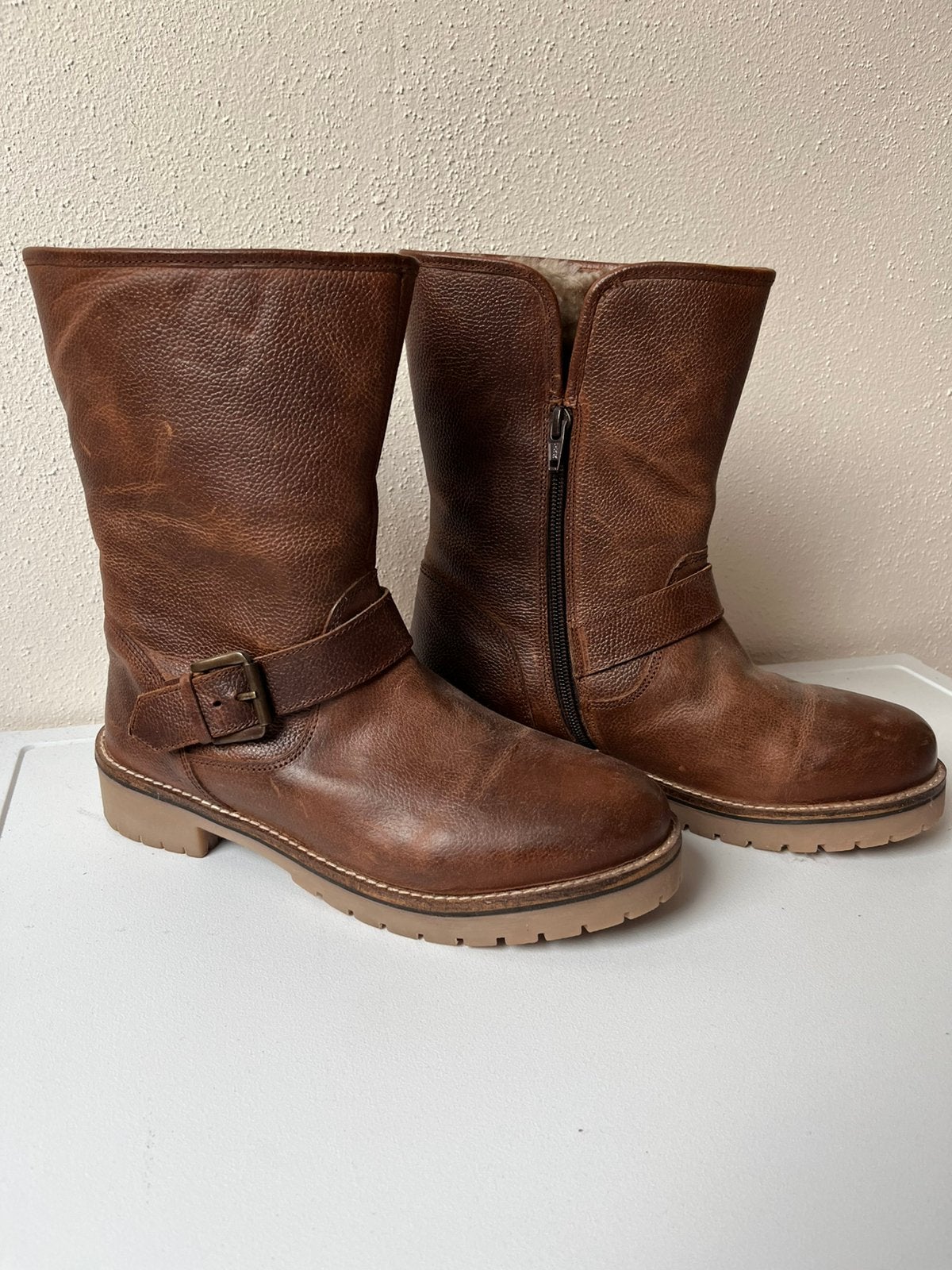 Nieuw laarzen bruin leer Human Nature maat 38, Ophalen of Verzenden, Nieuw, Bruin, Hoge laarzen