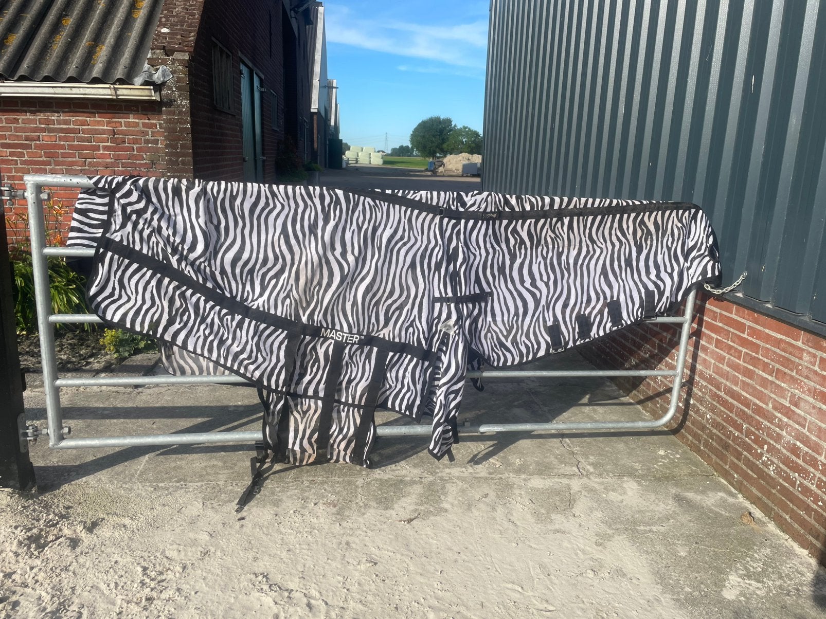 MASTER Zebra Vliegendeken met afneembare hals 145/195, Ophalen of Verzenden, Zo goed als nieuw
