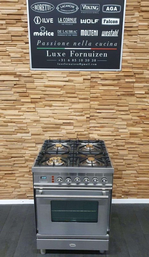 Luxe Boretti Gasfornuis 60cm RVS GASOVEN, Witgoed en Apparatuur, Niet ingevuld, Niet ingevuld, Zo goed als nieuw, Energieklasse A of zuiniger