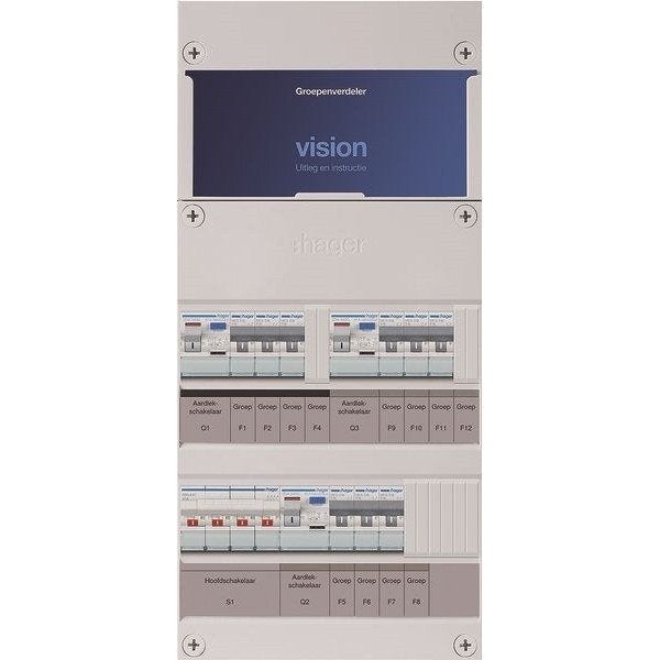 9 groepenkast 4P HFD+3x2P ALS 3F - Hager, Verzenden, Nieuw