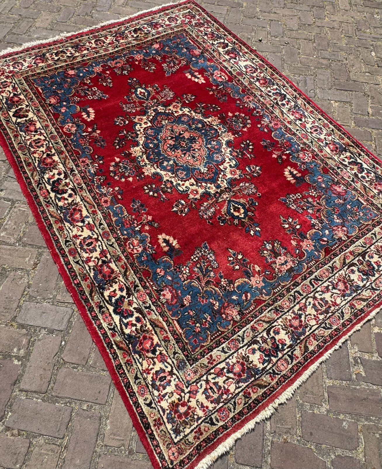Perzisch tapijt handgeknoopt, Ophalen of Verzenden, Zo goed als nieuw, Rechthoekig, 200 cm of meer