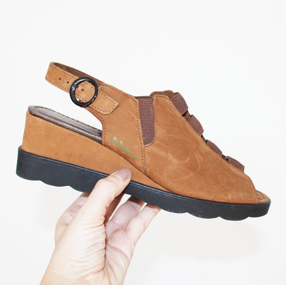 Mooie Suede Dr. Brinkmann Sandalen - s5 (Maat 41) € 40,-, Bruin, Dr. Brinkmann, Zo goed als nieuw, Sandalen of Muiltjes