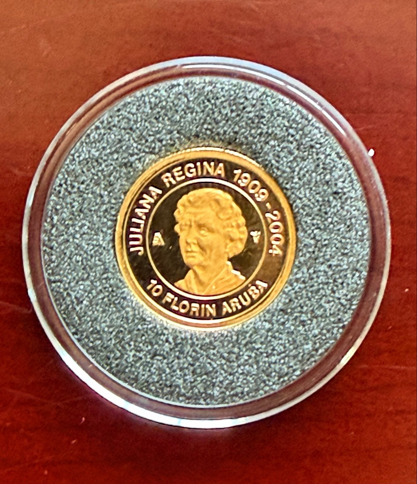 Zeldzaam Goud Aruba 10 Florin Juliana 999 PROOF/PP, Koningin Juliana, Losse munt, 10 gulden, Goud