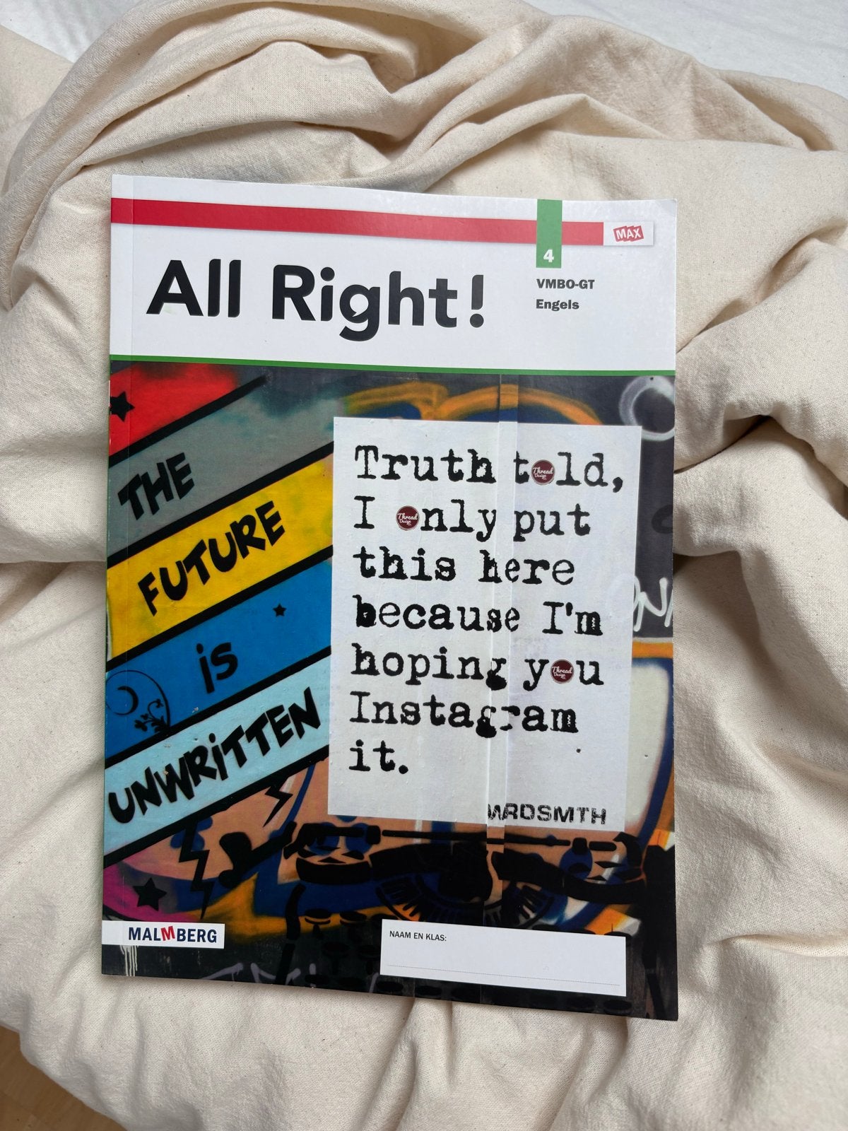 All Right! Engels VMBO-GT 4 Malmberg, Ophalen of Verzenden, Zo goed als nieuw, MBO