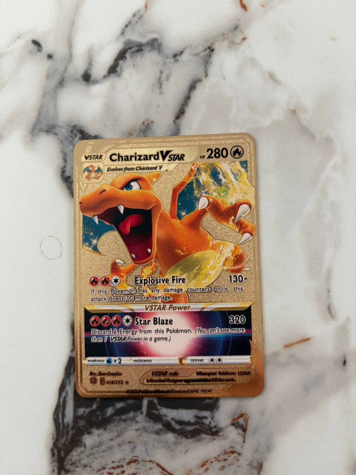 Pokémon TCG - Charizard VSTAR Gold Secret Rare, Ophalen of Verzenden, Nieuw, Losse kaart