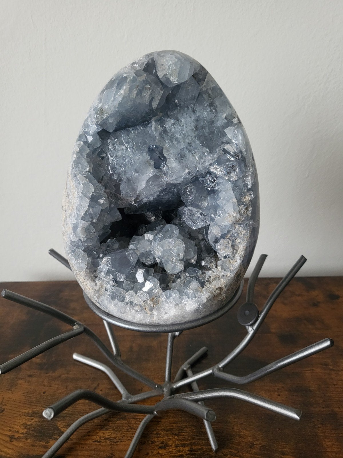 Grote Celestien Geode - Bijna 5kg - Museumstuk Kwaliteit, Ophalen of Verzenden