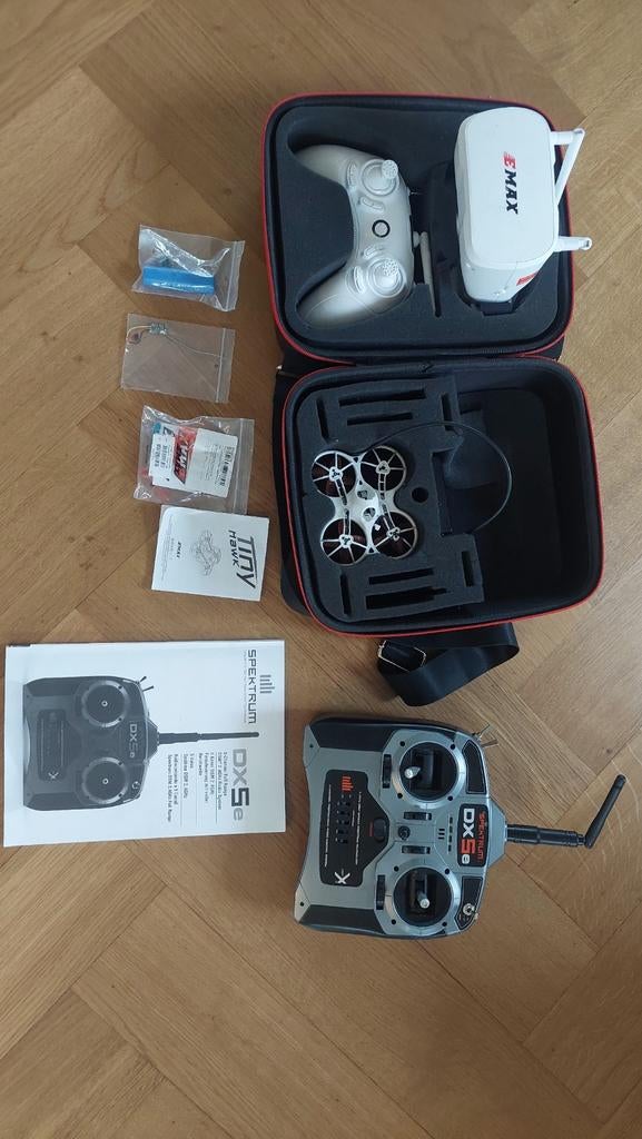Emax e6 en spectrum dx5e controler + veel extra onderdelen, Elektro, Gebruikt, Quadcopter of Multicopter, Ophalen of Verzenden