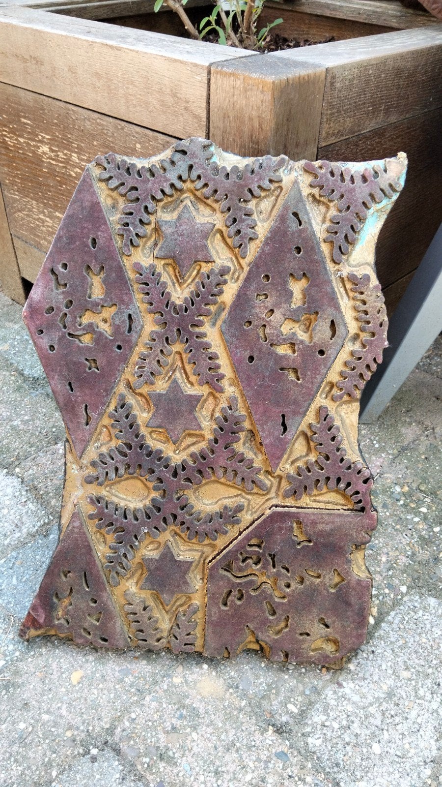 Brocante XXL kledingstempel kleding stempel, Ophalen of Verzenden