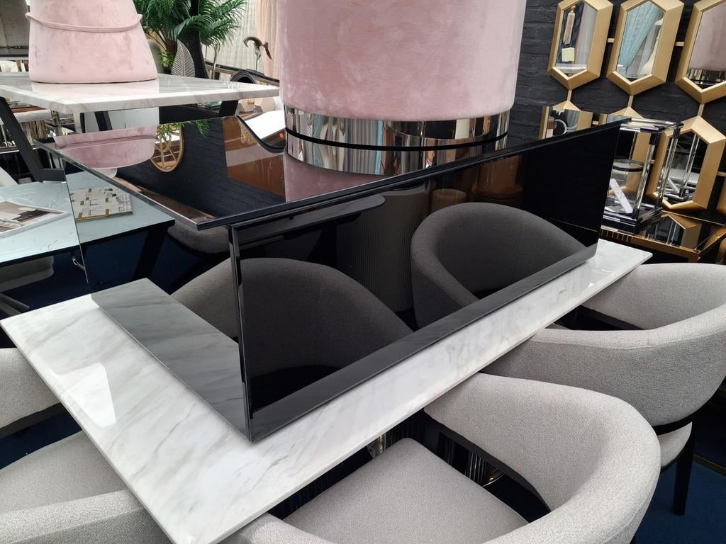 Mirror Zwarte Salontafel 120x70x40 Showmodel, 100 tot 150 cm, Zo goed als nieuw, Minder dan 50 cm, Baran meubels