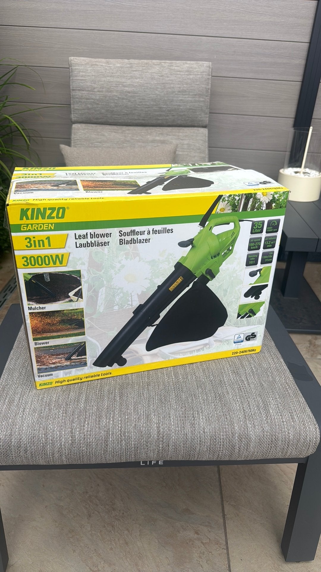 Kinzo bladblazer/stofzuiger, Ophalen of Verzenden, Zo goed als nieuw, Elektrisch