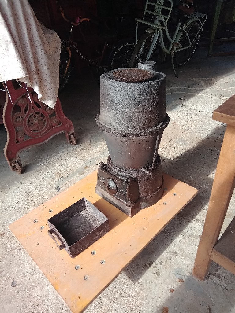 Kachel gietijzer, Huis en Inrichting, Ophalen, Gebruikt, Hout, Houtkachel