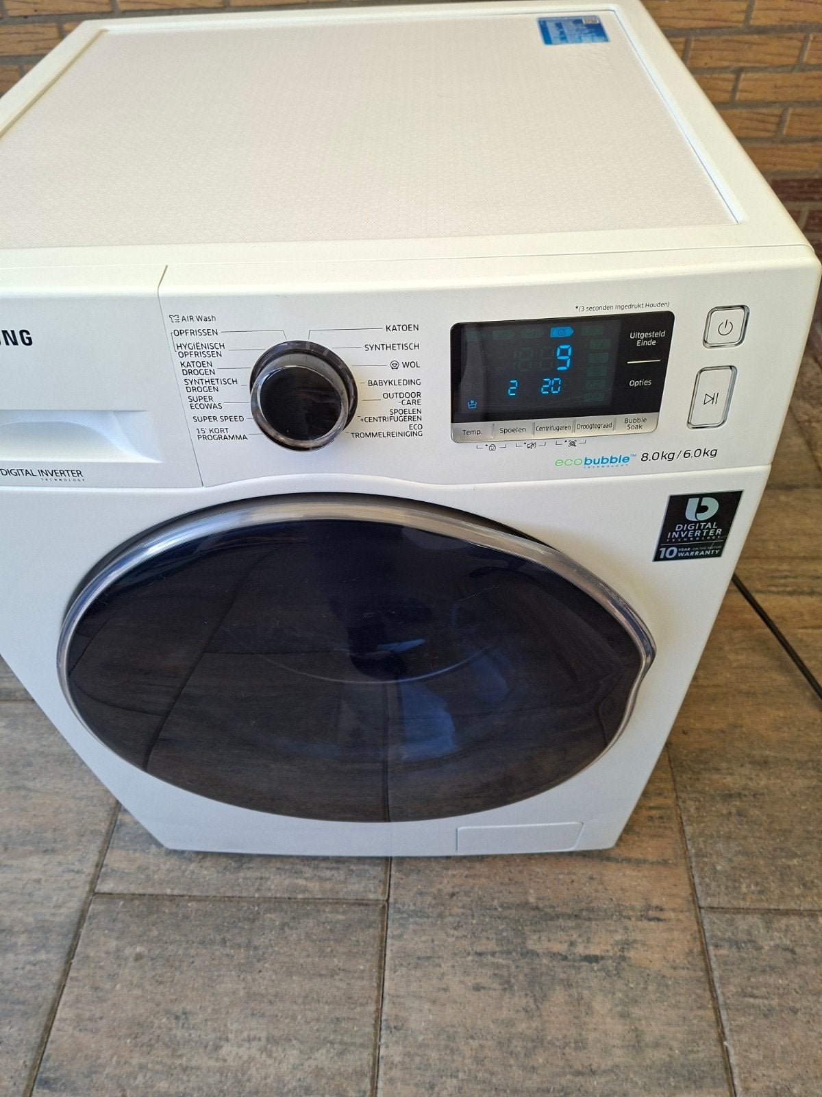 Samsung was-droog combinatie defect, 6 tot 8 kg, Ophalen, 85 tot 90 cm