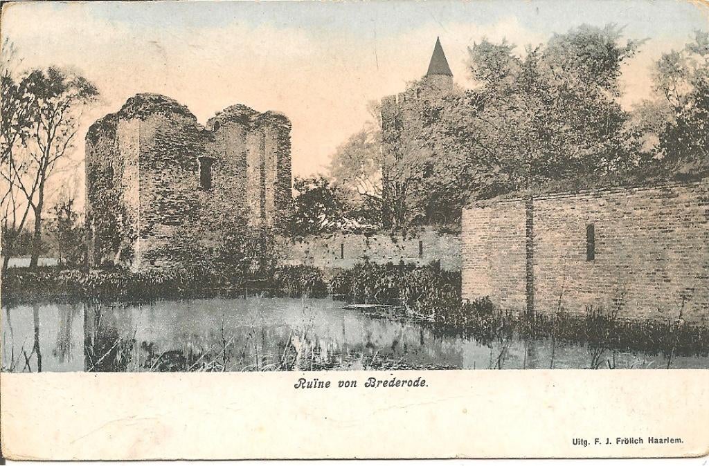 Ruïne van Brederode.  Santpoort, Ophalen of Verzenden, Voor 1920, Ongelopen, Noord-Holland