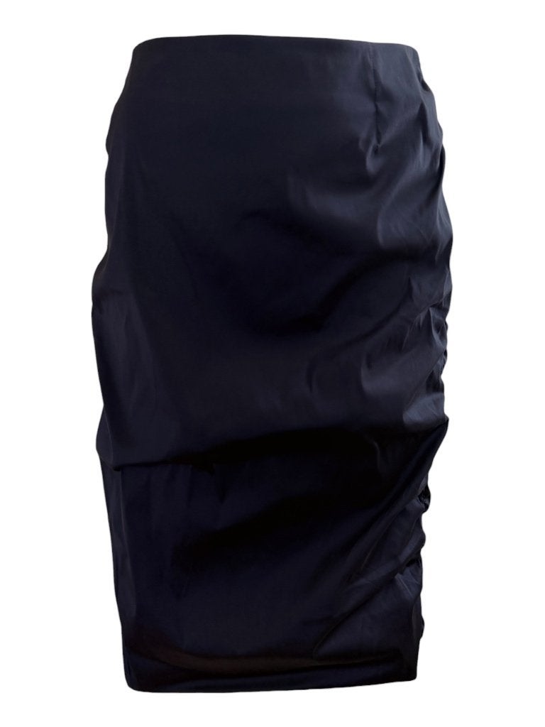 Moq rok L, Kleding | Dames, Zwart, Ophalen of Verzenden, Zo goed als nieuw, Onder de knie