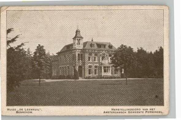 Bennekom Huize De Leemkuil Herstellingsoord st 1926, Verzenden, 1920 tot 1940, Gelopen, Gelderland