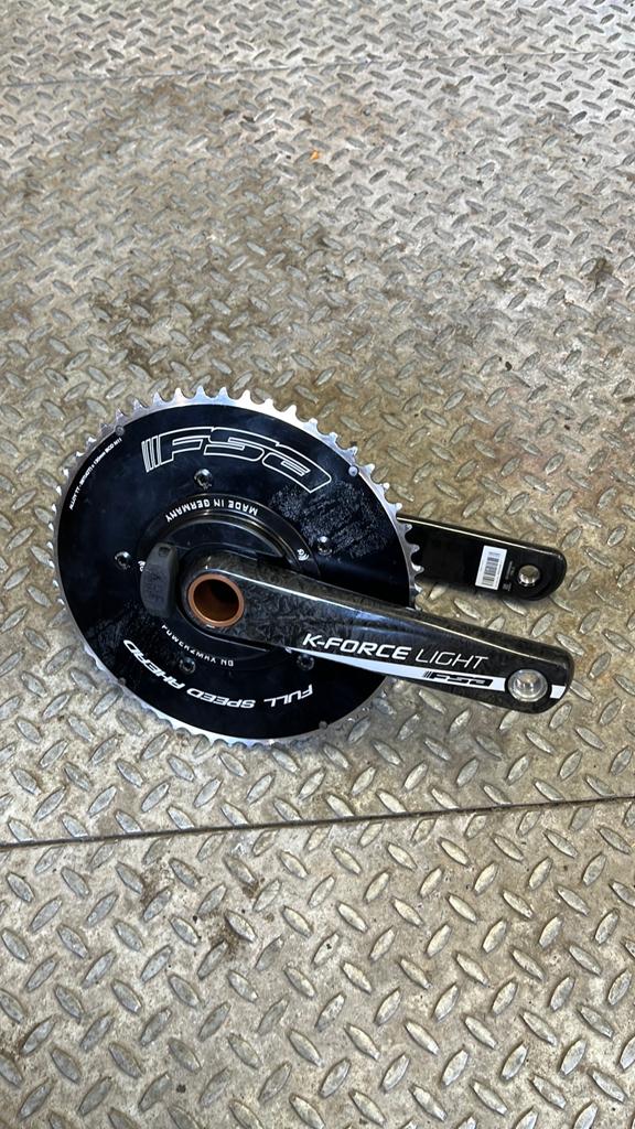FSA k-force light crankstel power2max vermogensmeter, Crankstel of Pedalen, Gebruikt, Racefiets, Ophalen of Verzenden