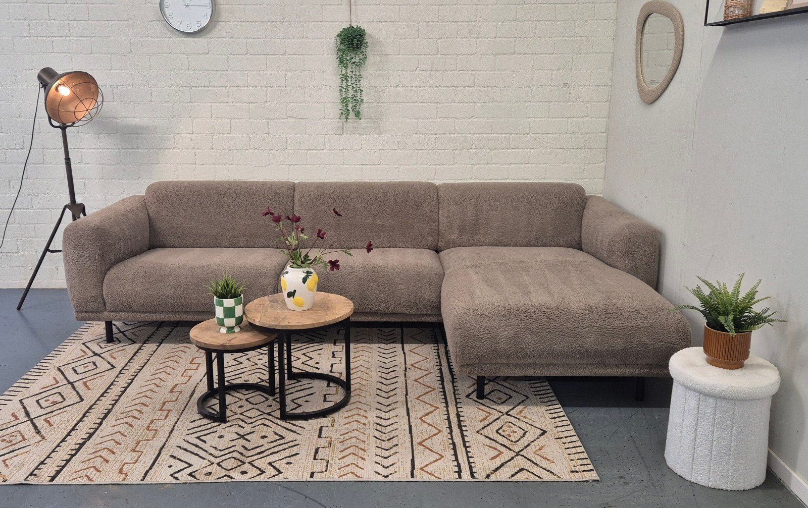 GRATIS LEVERING Teddy hoekbank beige | 280x160 | GEREINIGD, Huis en Inrichting, Banken | Bankstellen, Ophalen, 250 tot 300 cm