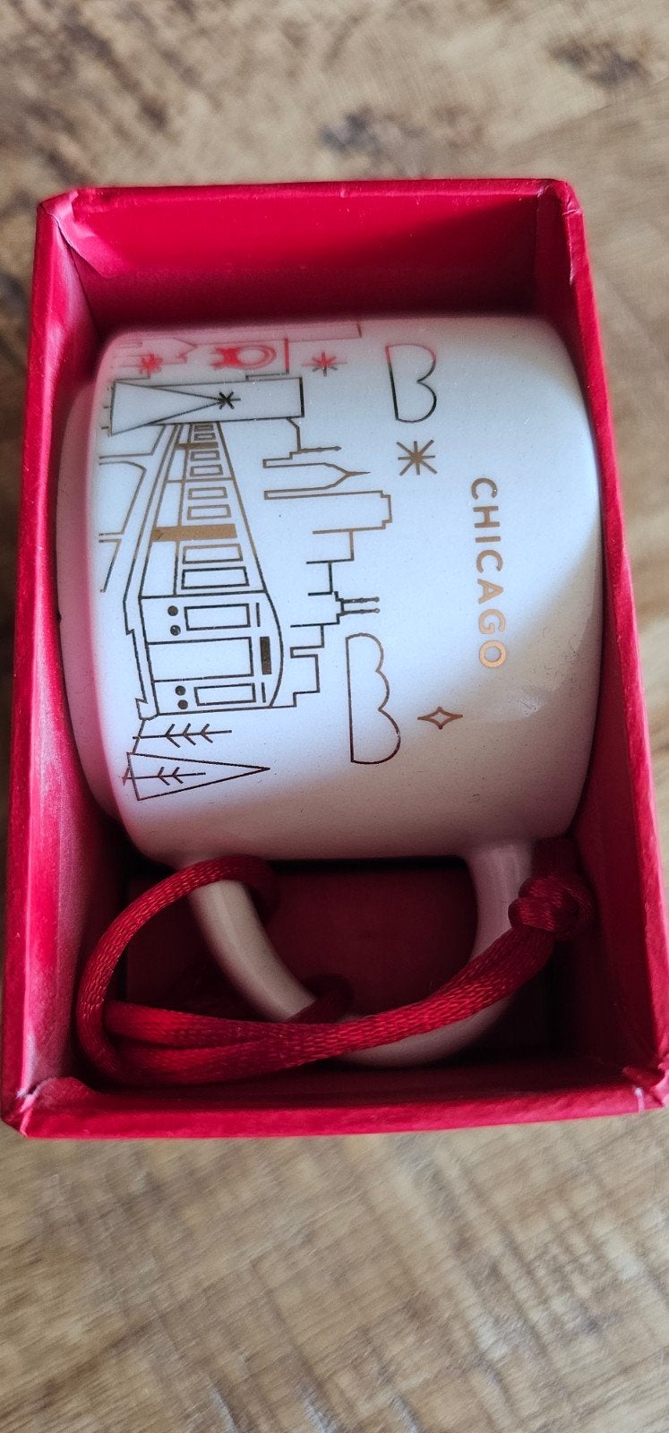 Starbucks "You Are Here" Chicago Holiday Gold Edition Orname, Ophalen of Verzenden, Nieuw