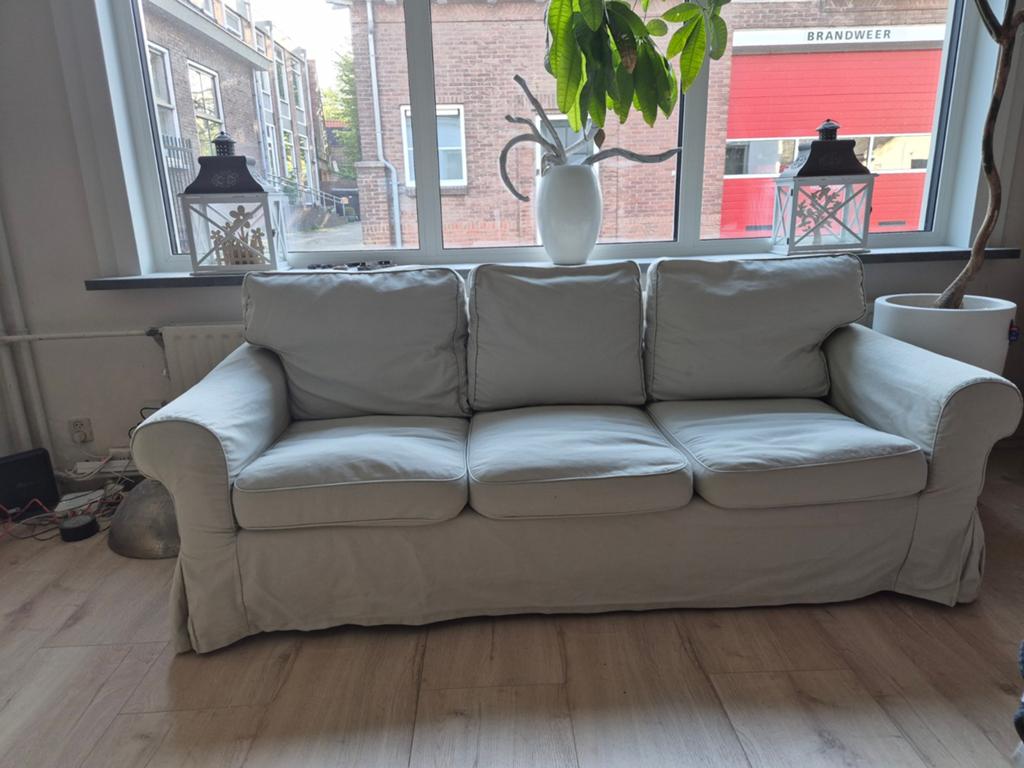 3 persoonsbank met extra donkergrijze hoes, Ophalen of Verzenden, 75 tot 100 cm, Minder dan 150 cm