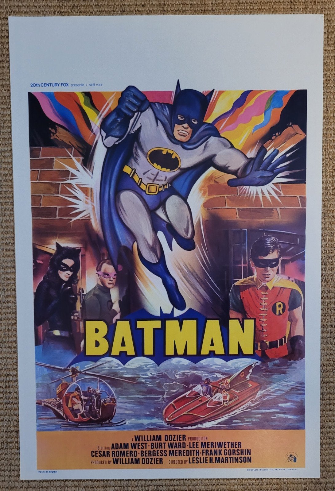 Batman originele movie poster 1966, Ophalen of Verzenden, Zo goed als nieuw, A1 t/m A3, Film en Tv
