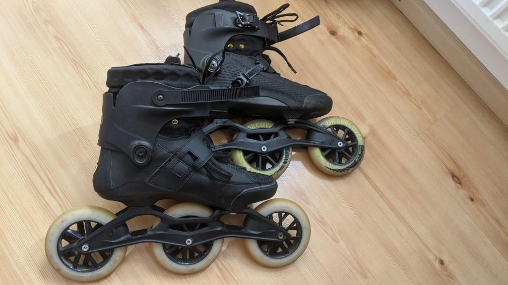 PowerSlide skeelers maat 44 Swell Carbon 125mm goede staat, Sport en Fitness, Skeelers, Ophalen, Gebruikt, Dames, Overige typen