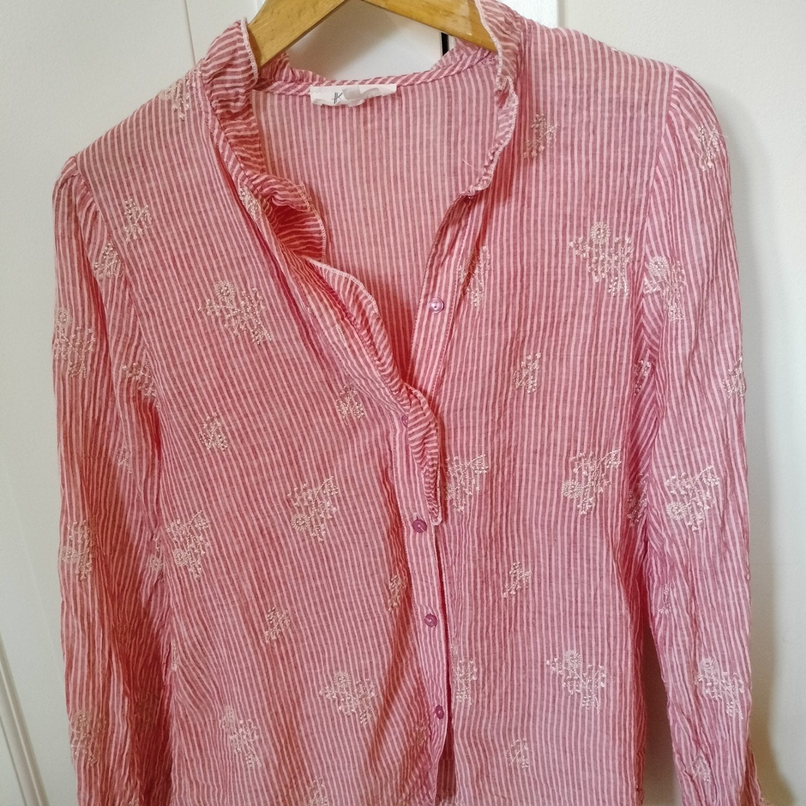 Kilky gestreepte blouse met borduursel - Maat M, Ophalen of Verzenden