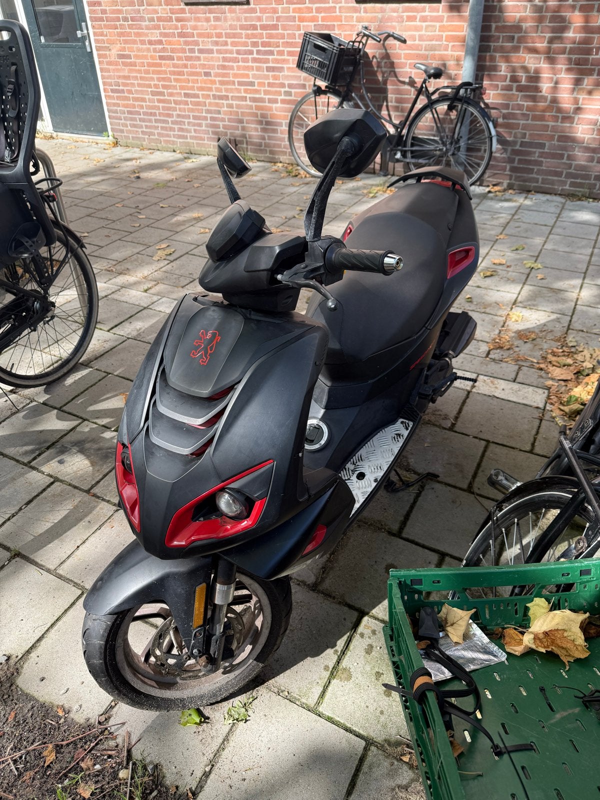 Peugeot Speedfight Scooter - Zwart/Rood, Ophalen, Gebruikt, Overige modellen, Maximaal 45 km/u