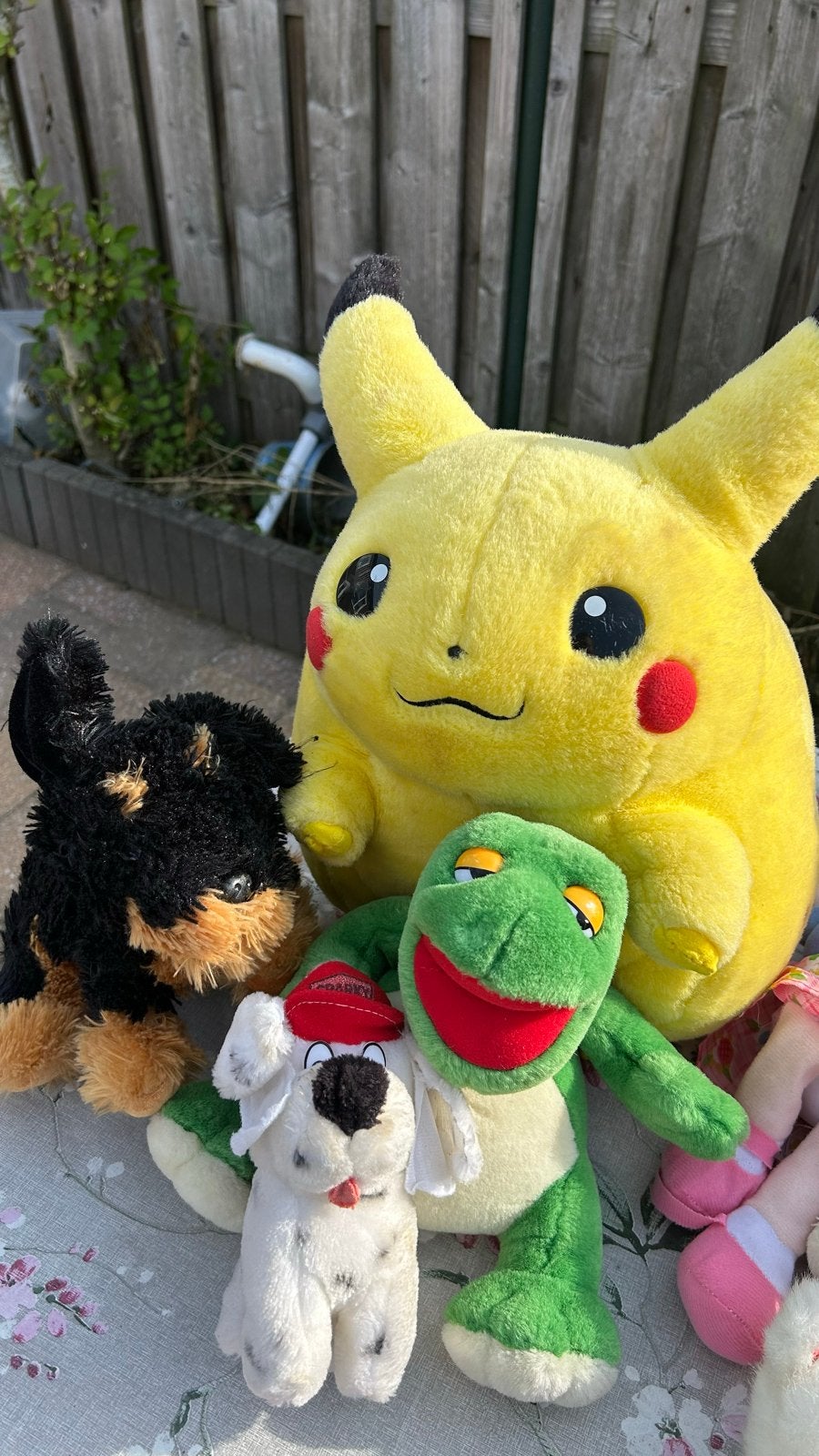 Grote collectie knuffels: Pikachu, kikker, honden en meer!, Kinderen en Baby's, Gebruikt, Geel, Overige typen, Ophalen of Verzenden