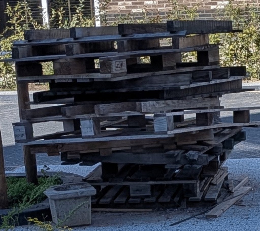 Gratis houten pallets af te halen – Lelystad, Ophalen, Gebruikt, 50 mm of meer, Pallet