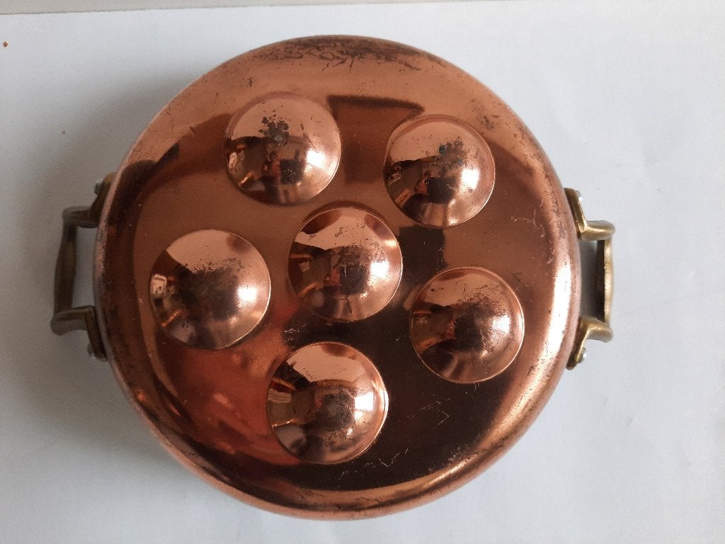 Escargotschaaltje slakkenbord koper, Gebruikt, Overige typen, Ophalen of Verzenden, Overige stijlen