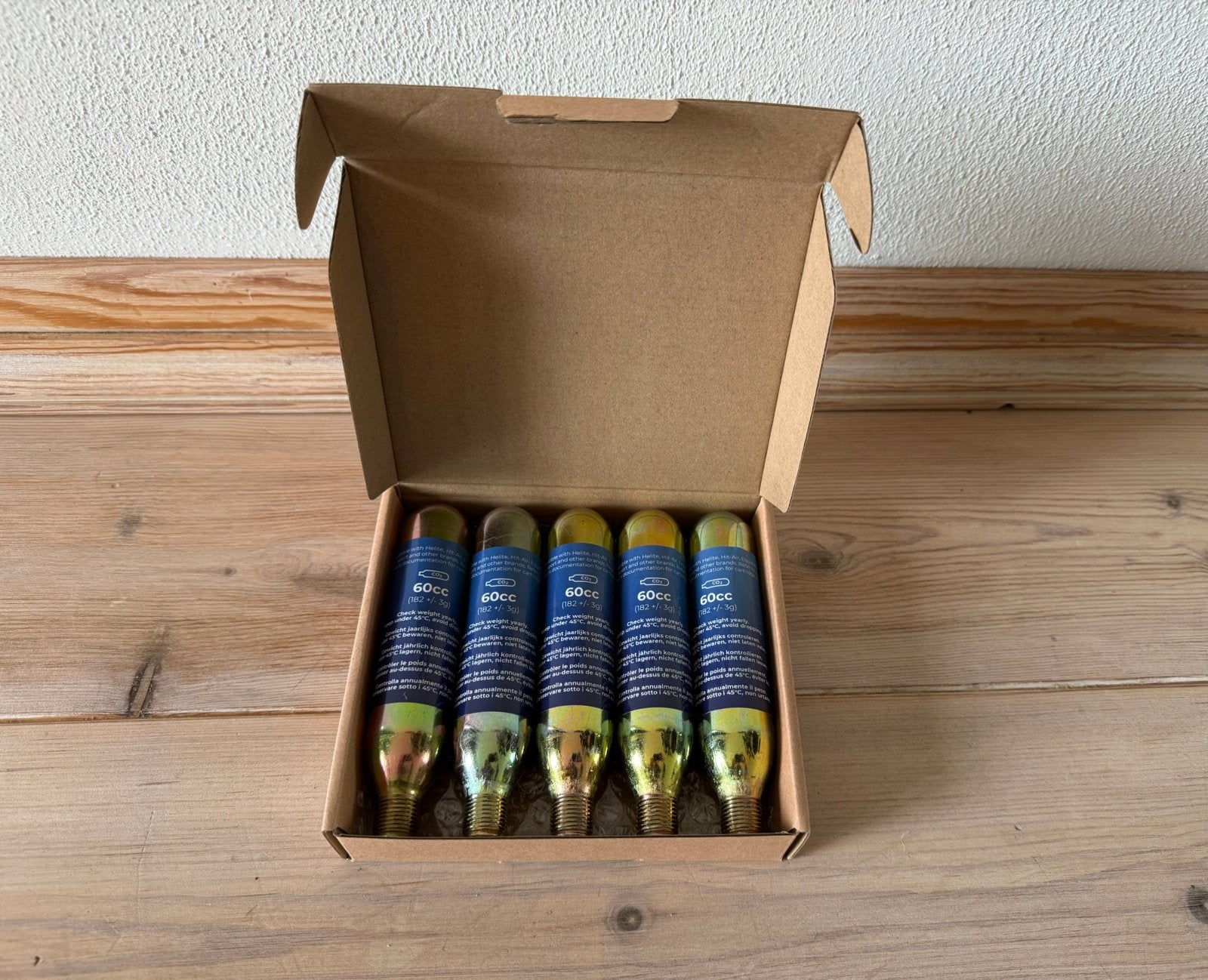 Set 5 x 60cc (45g) CO2 patronen voor airbags (o.a. Helite), Ophalen of Verzenden, Nieuw