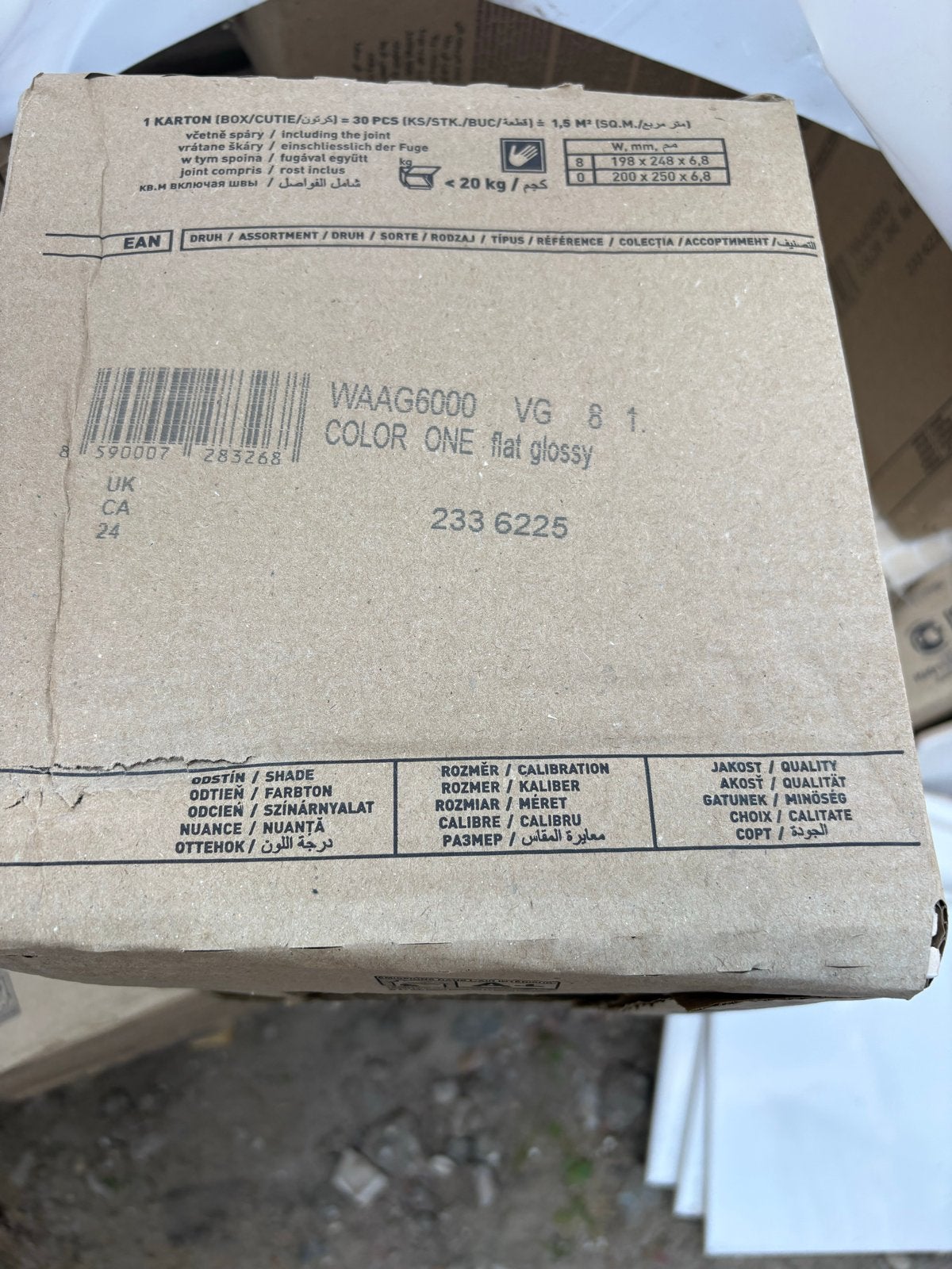 Wandtegels wit 200x250 mm - Rako Keramiek, Ophalen, Nieuw, 20 tot 40 cm, Minder dan 5 m²