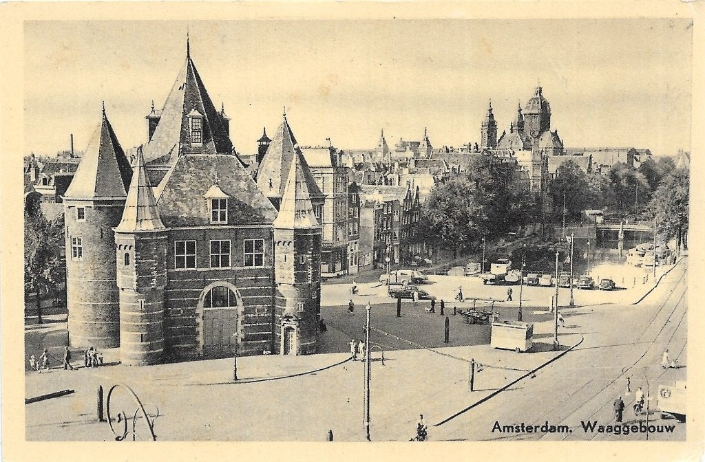 AK Amsterdam - Waaggebouw, Verzenden, 1940 tot 1960, Ongelopen, Noord-Holland