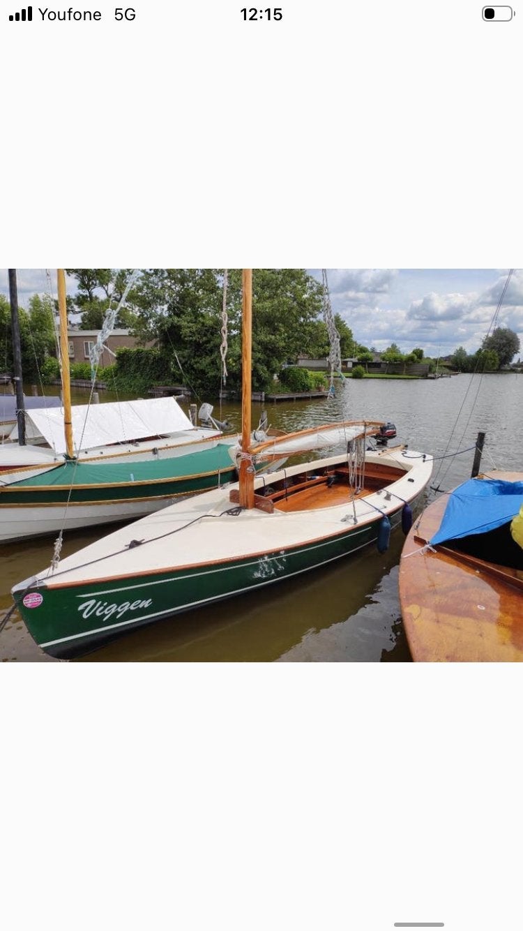Valk polyester open zeilboot 6 meter - Zeer compleet, Watersport en Boten, Ophalen, Gebruikt, Fok, Polyester