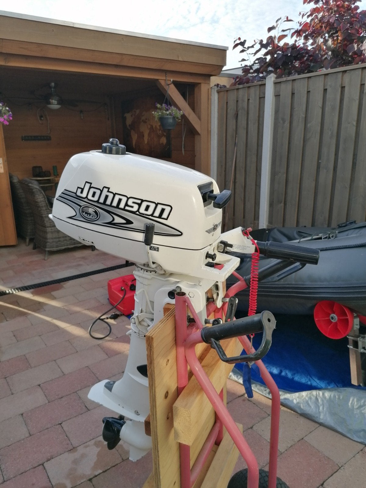 Johnson 5pk 2takt, Ophalen, Zo goed als nieuw, Motor en Techniek, Motorboot