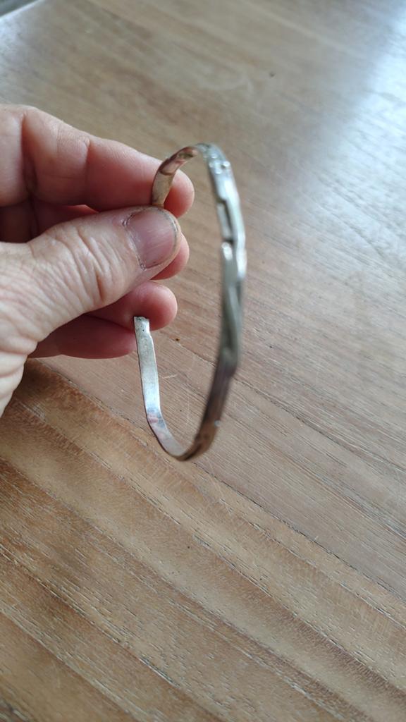 Vinted armband Ton van den Hout, Ophalen of Verzenden, Zilver