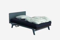 Auping Original bed 90x210 met hoofdbord en spiraalbodem, Ophalen, 90 cm, Eenpersoons, Zo goed als nieuw