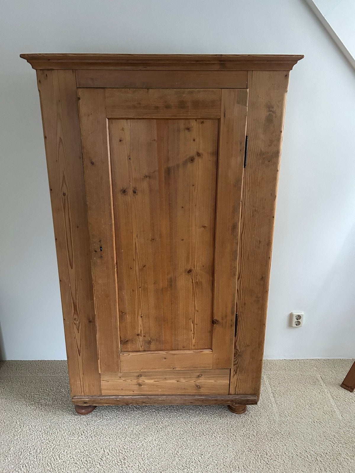Antieke grenen kast - massief hout, Ophalen