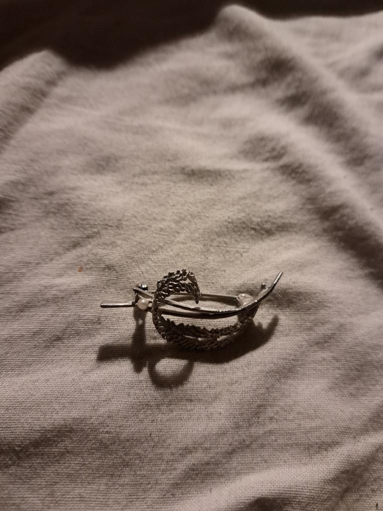 Broche, Sieraden, Tassen en Uiterlijk, Broches, Ophalen of Verzenden, Zo goed als nieuw, Zilver, Zilver