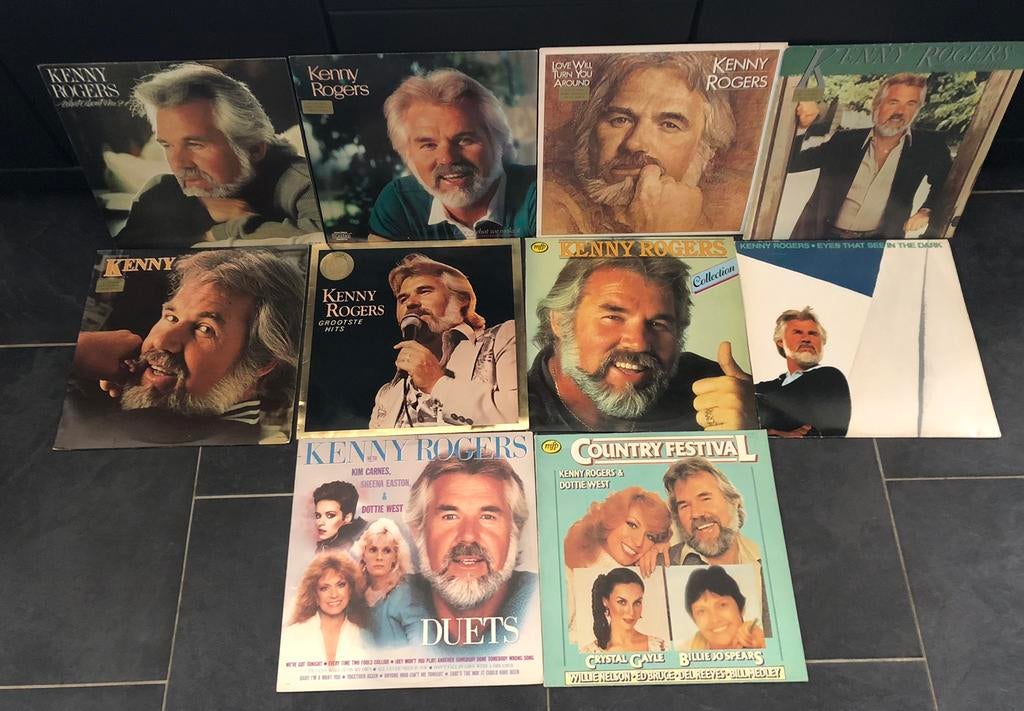 Kenny Rogers verzameling 10 lp’s, Cd's en Dvd's, Vinyl | Country en Western, Ophalen, Gebruikt, 12 inch