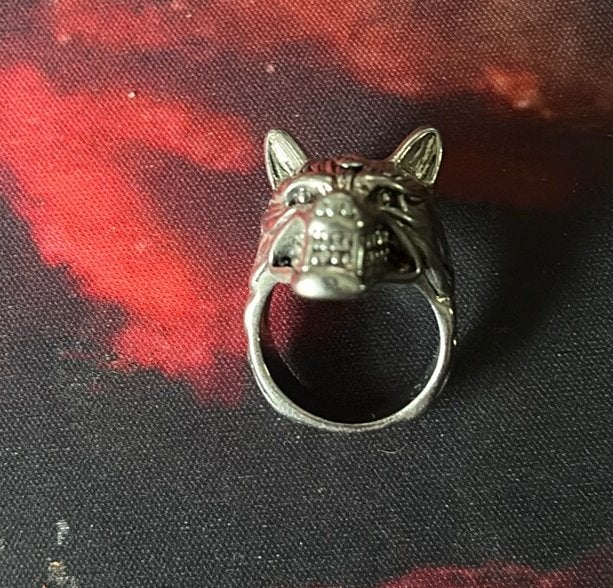 Stoere Wolf Ring - Zilverkleurig, Sieraden, Tassen en Uiterlijk, Ophalen, Gebruikt, Dame of Heer, Zilver