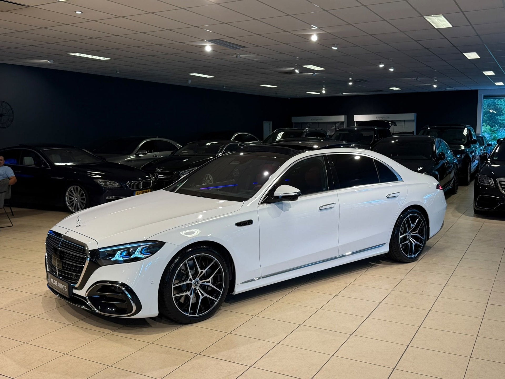 Mercedes-Benz S-klasse S450 d 4MATIC LANG AMG|MANUFAKTUR|BTW, Wit, Diesel, Sedan, Onderhoudsboekje