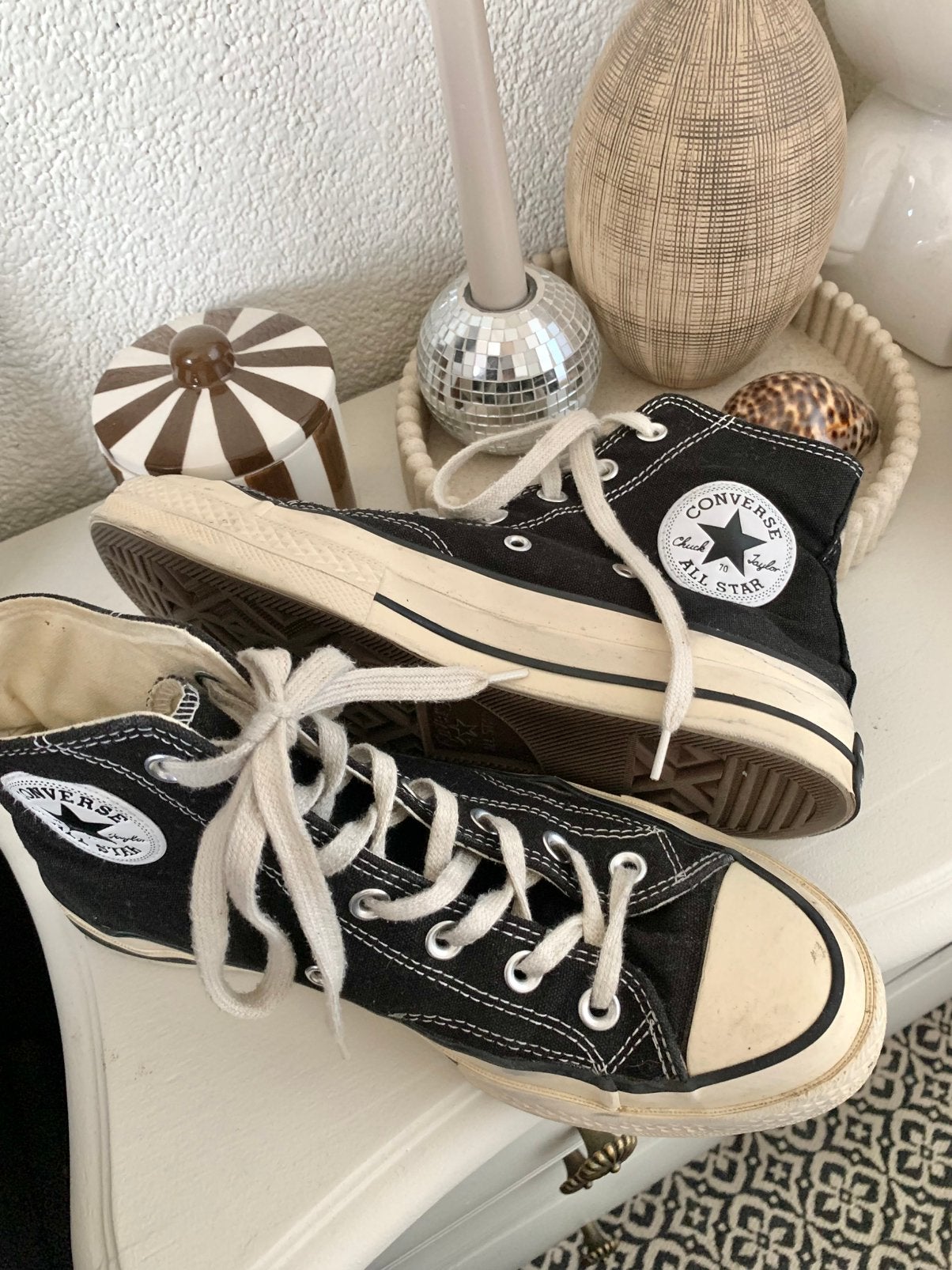 All stars converse sneakers, Zwart, Ophalen of Verzenden, Sneakers of Gympen, Gedragen
