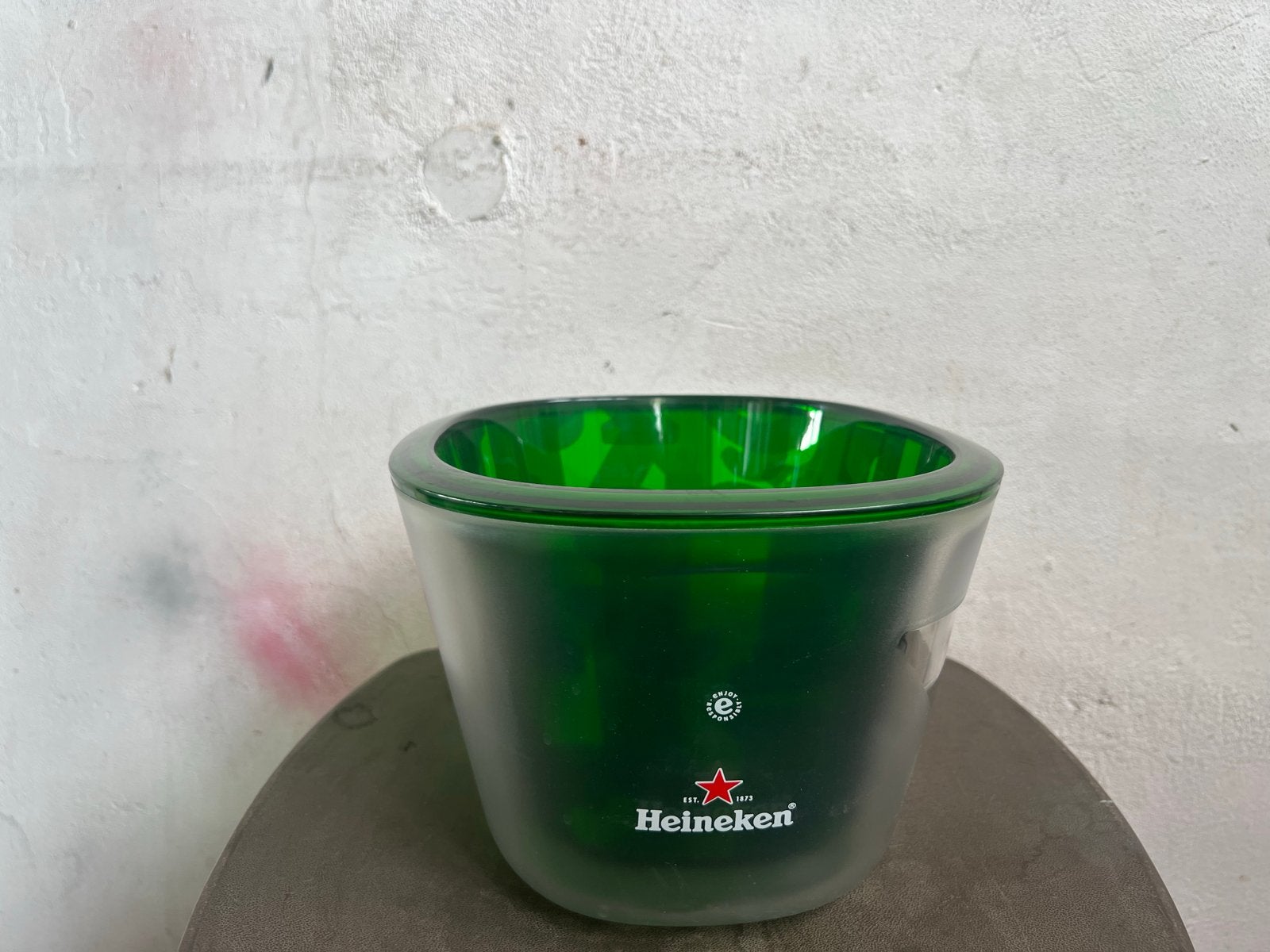 Heineken IJs Bucket - Groen Glas, Ophalen, Zo goed als nieuw, Glas of Glazen, Heineken